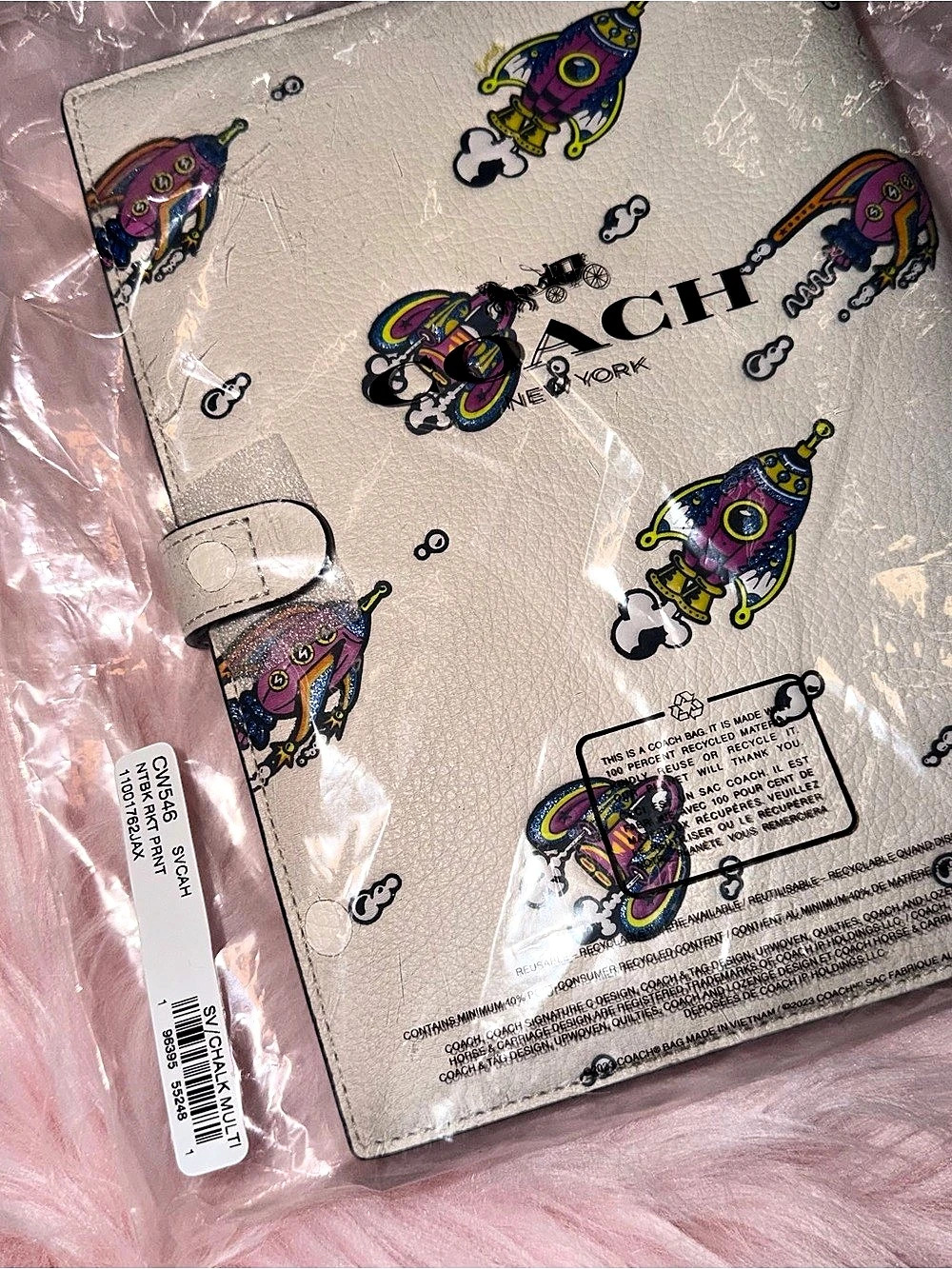 Coach Rocket Notebook Cover in White NWT - Picture 2 of 8
